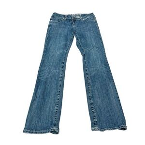 Zenim Denim Jeans Waist 32 Mid Low Natural Waist  Medium Wash Embellished